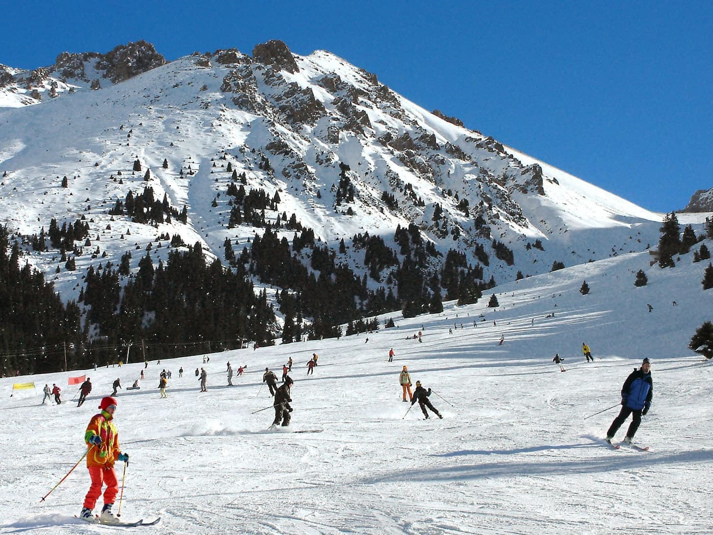 Shymbulak in Winter at Shymbulak Ski Resort, Kazakhstan