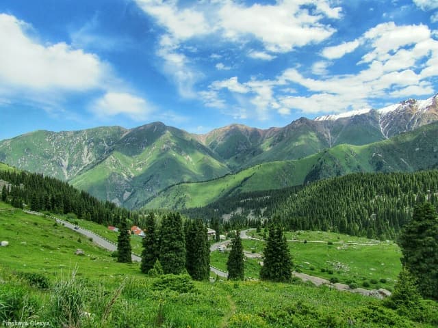 Горячие источники Алмарасан landscape in Kazakhstan