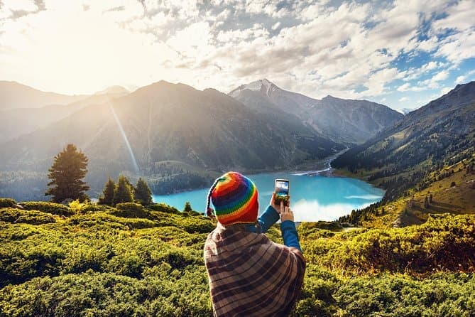 Big Almaty Lake landscape in Kazakhstan