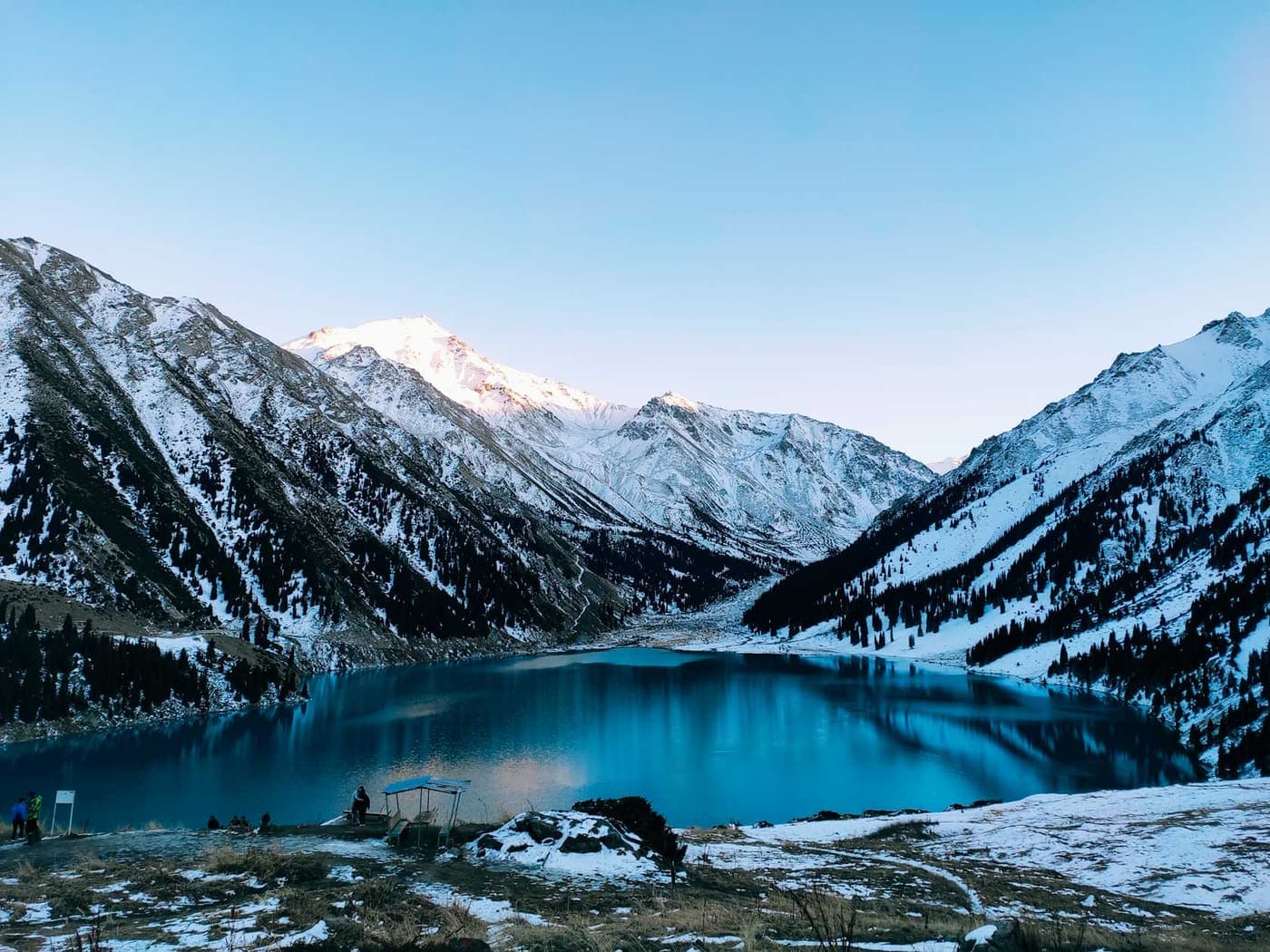 Big Almaty Lake landscape in Kazakhstan