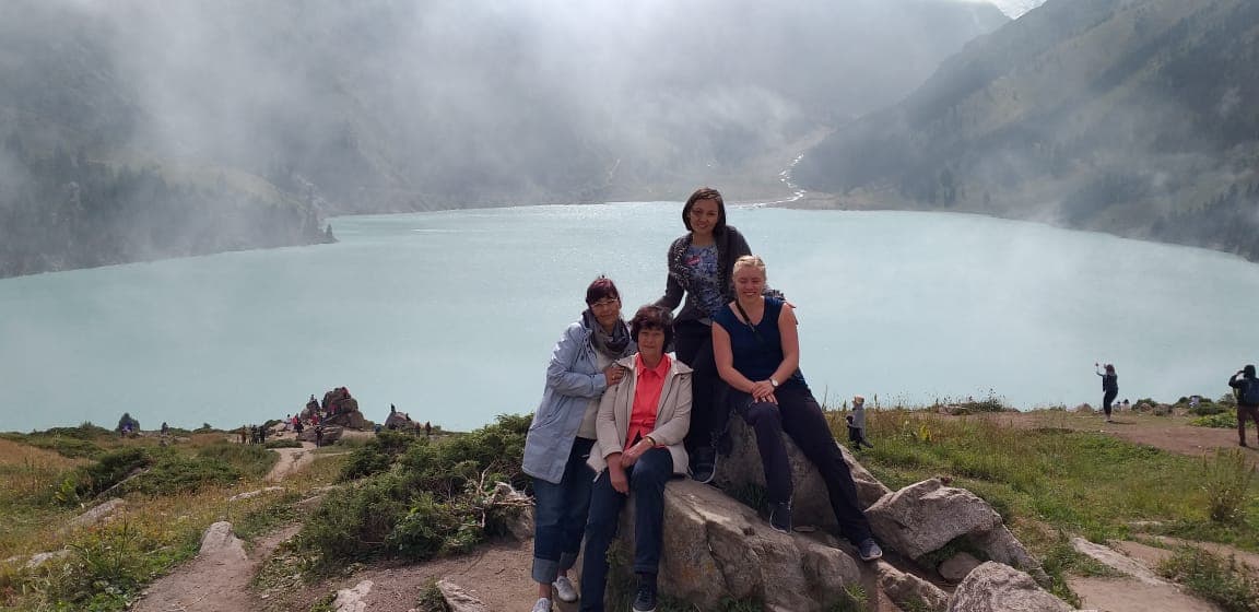 Big Almaty Lake travel scenery in Kazakhstan