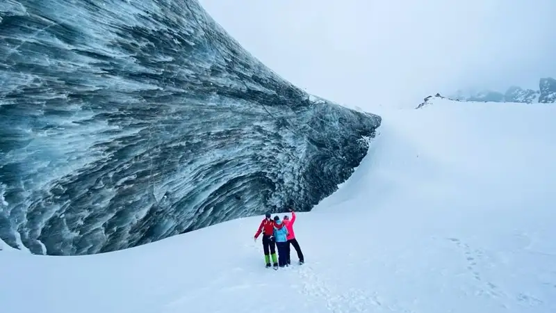 Bogdanovich Glacier landscape in Kazakhstan