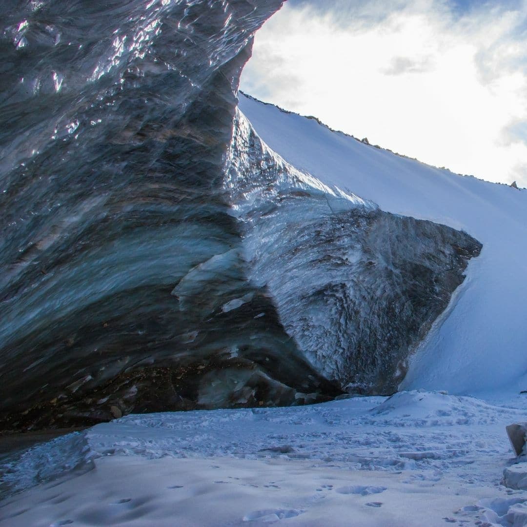 Bogdanovich Glacier travel scenery in Kazakhstan