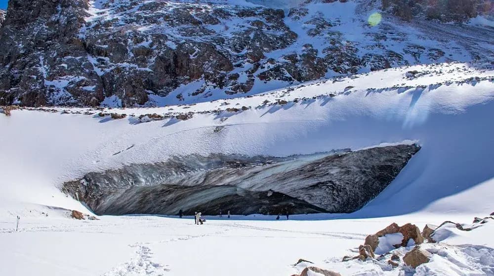 Bogdanovich Glacier travel scenery in Kazakhstan