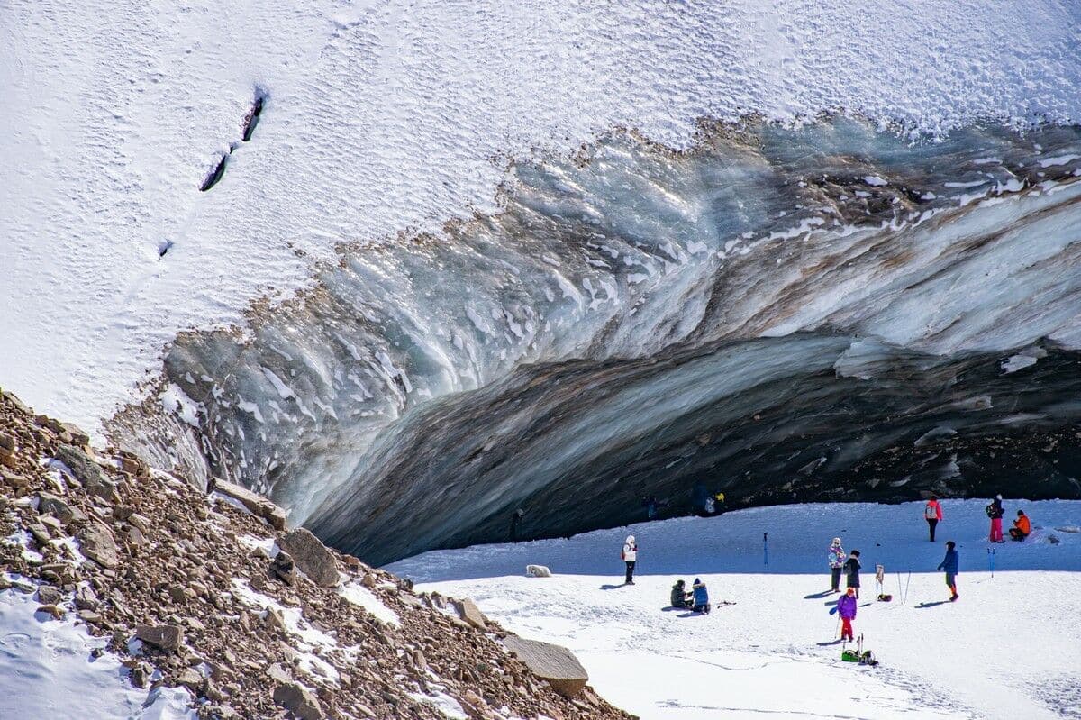 Bogdanovich Glacier nature and attractions in Kazakhstan