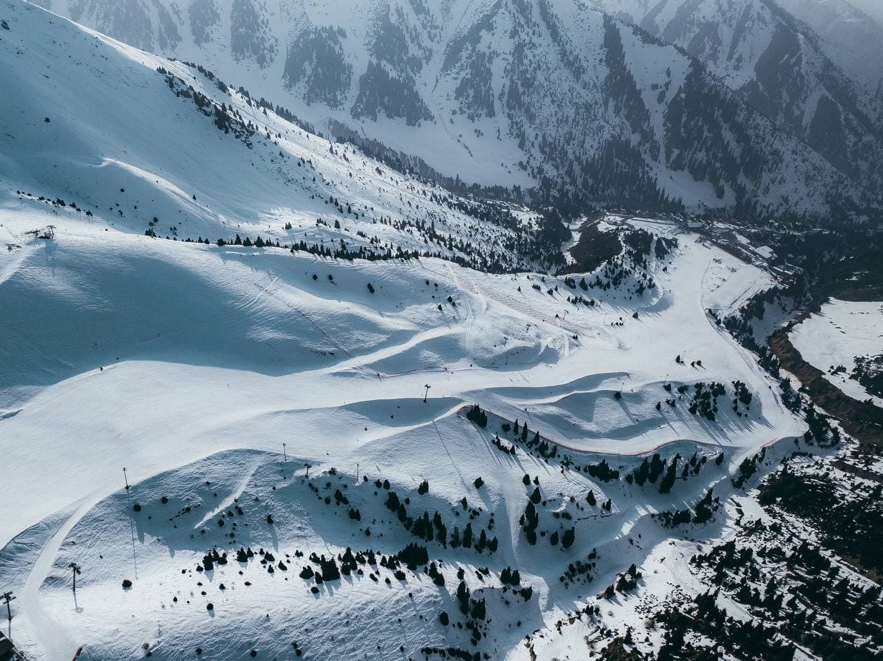 Shymbulak Ski Resort travel scenery in Kazakhstan