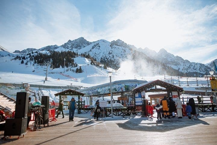 Shymbulak Ski Resort landscape in Kazakhstan