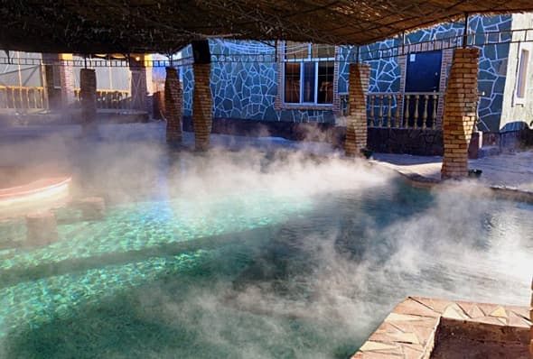 Composition of Water and Properties at Chundja Hot Springs, Kazakhstan