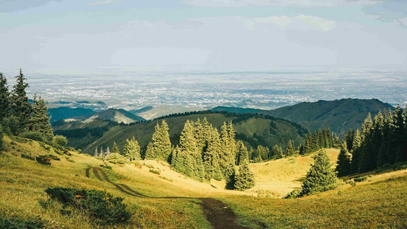 Furmanov Peak (3053 m) at Almaty Mountains — closer than they seem, Kazakhstan